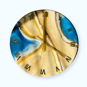 Golden Vein Resin Clock